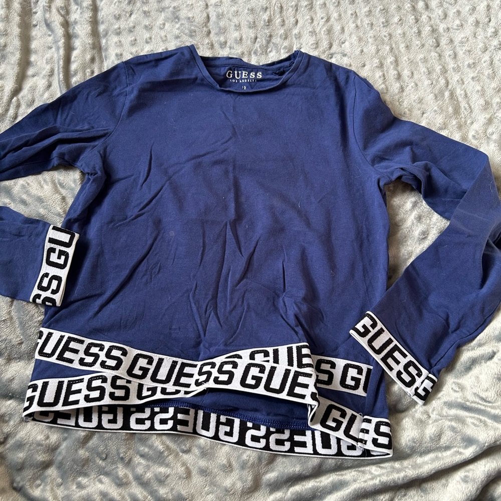 GUESS girls Blue Long Sleeve Top